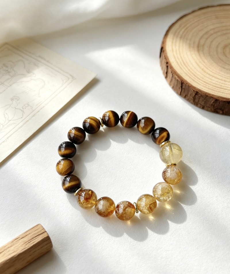 Tiger’s Eye & Yellow Citrine bracelet