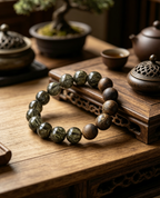 Green Rutilated Quartz × Agarwood Bracelet