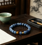 Blue Kyanite × Yellow Tiger Eye Bracelet