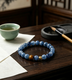 Blue Kyanite × Yellow Tiger Eye Bracelet