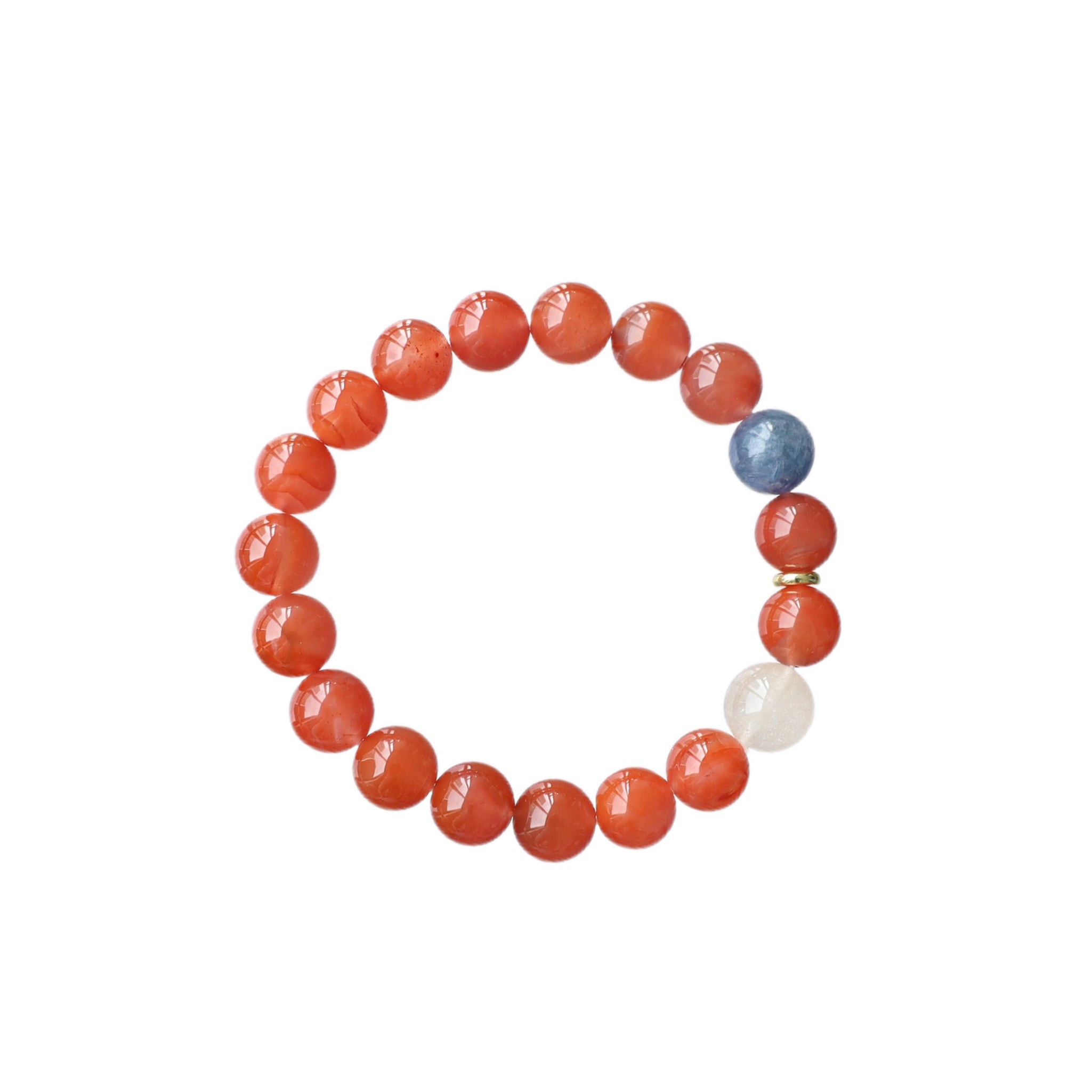 South Red Agate × Kyanite × Clear Quartz Bracelet